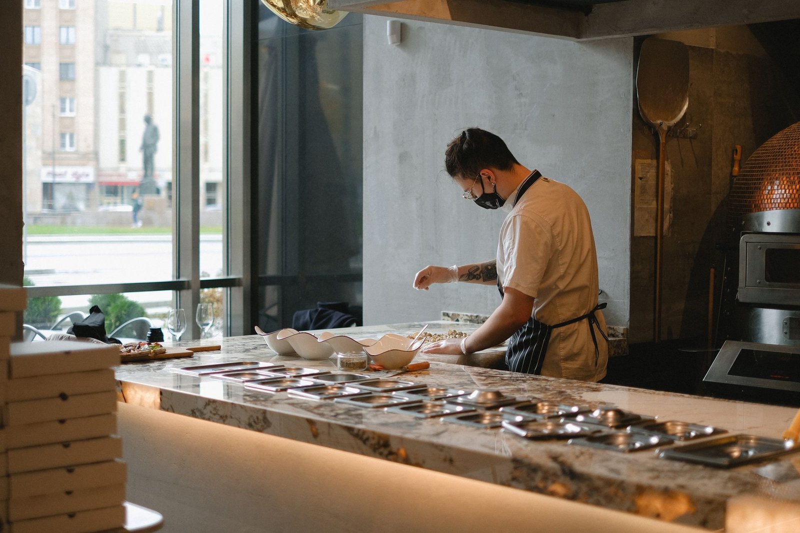 Cook Working in Pizzeria