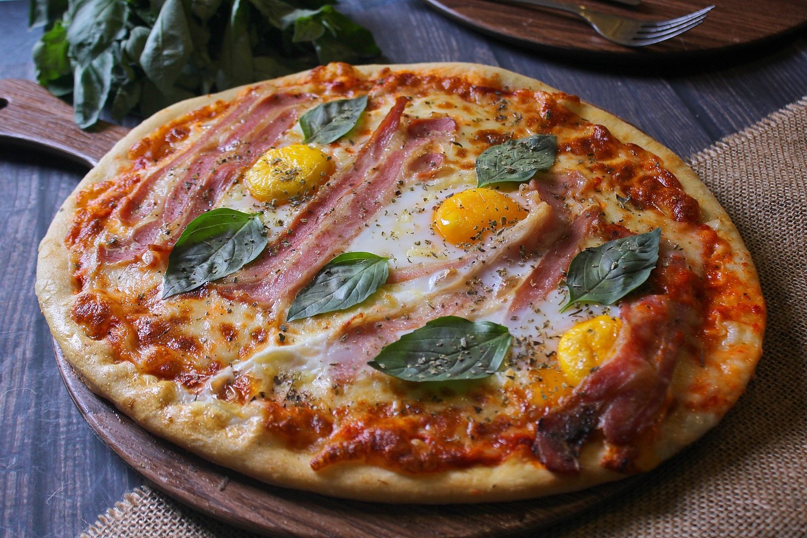 A Close-Up Shot of a Pizza