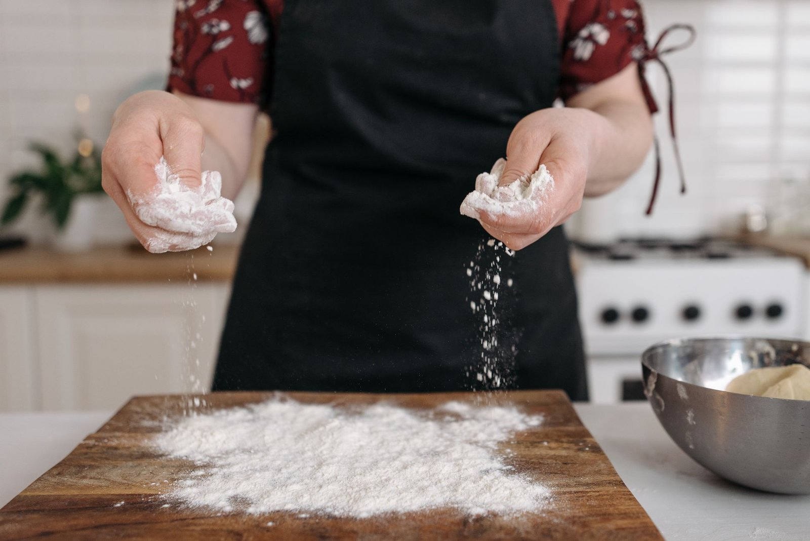 A Person with Flour on Her Hands