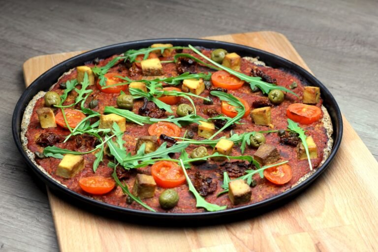 Close-up of a Vegan Pizza