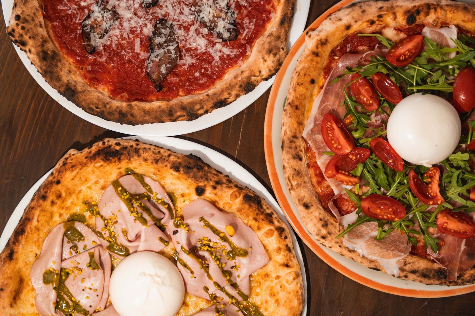 Pizzas on a Table