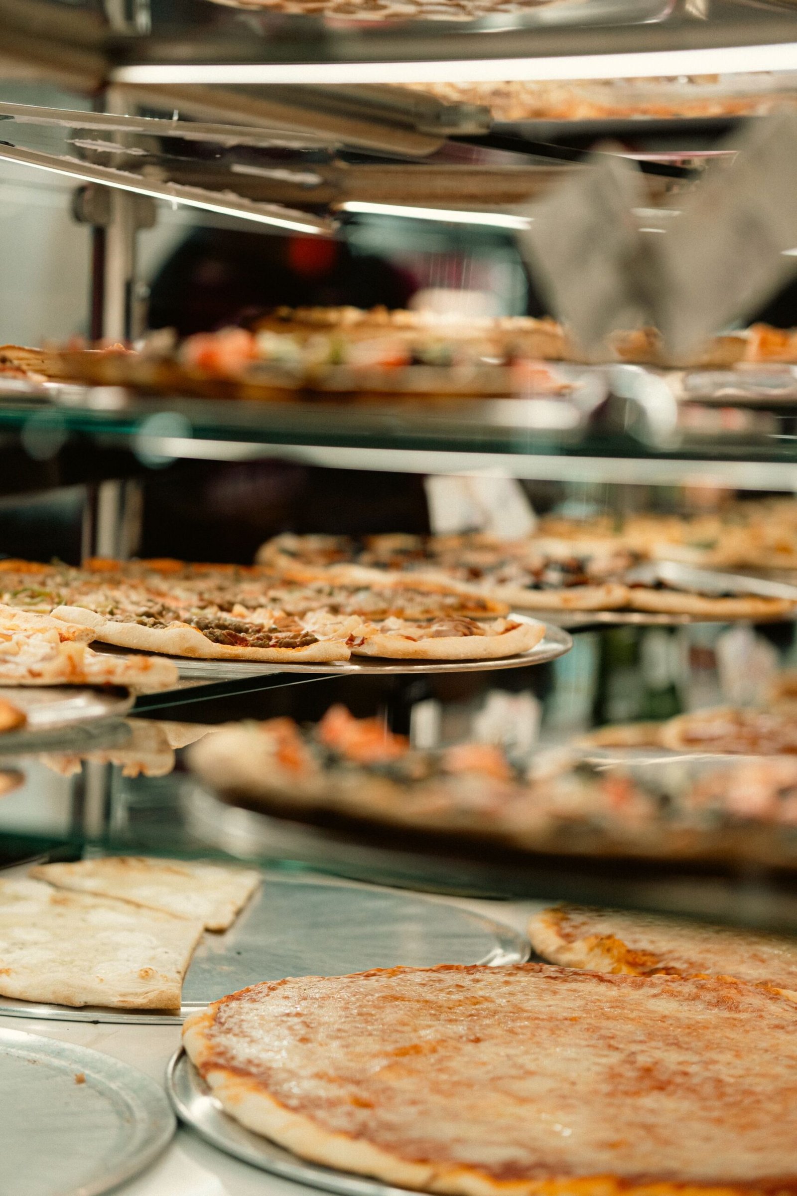 Fresh New York Style Pizza Display