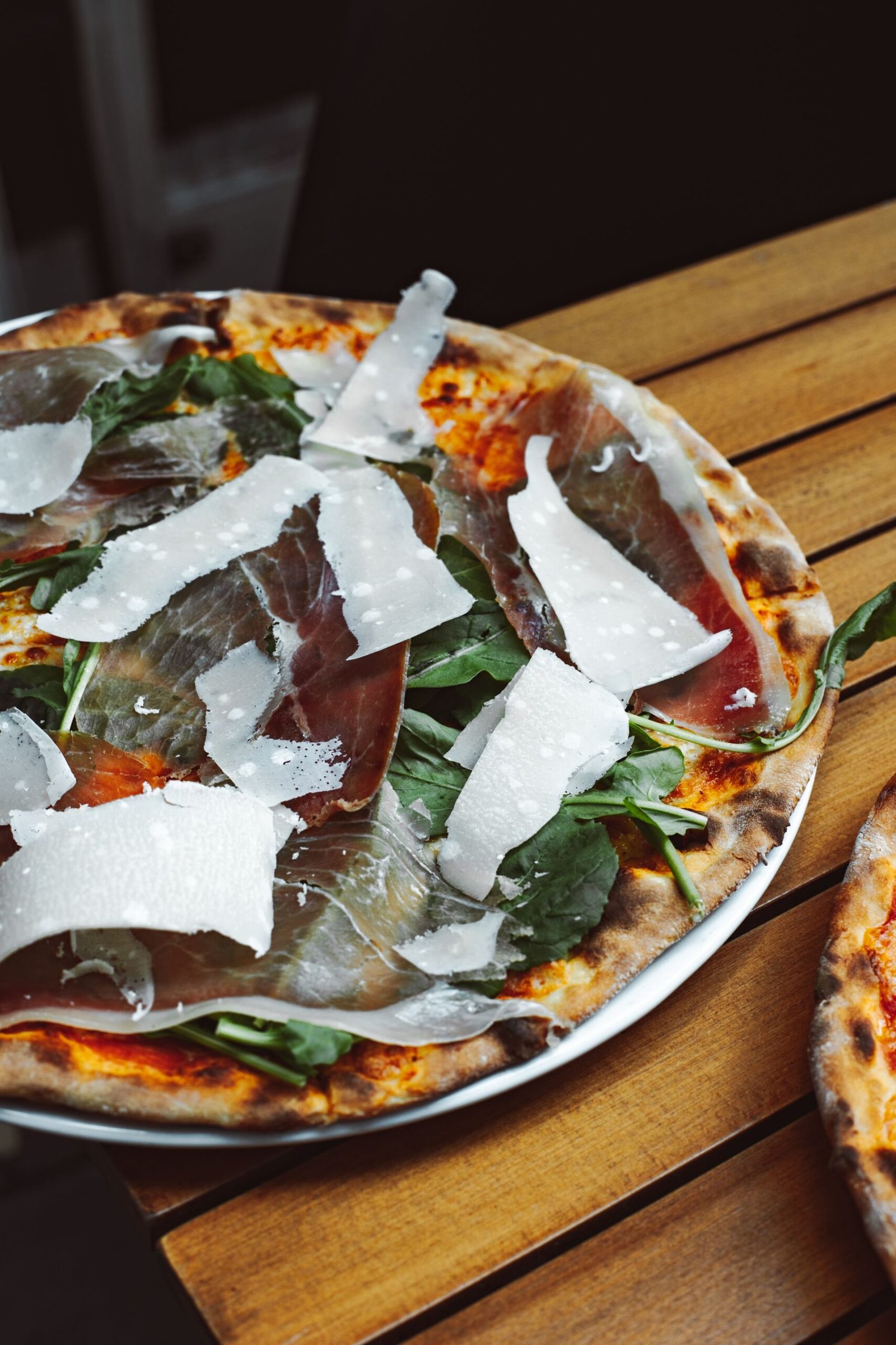 Pizza with ProsciuttoÂ and Parmesan Cheese
