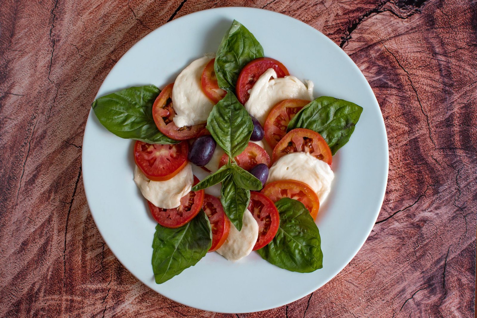 Vegetable Salad with Herbs on a Plate