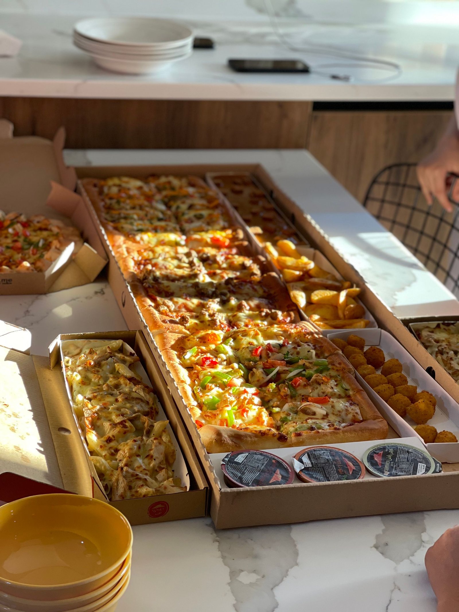 Food in Cardboard Trays