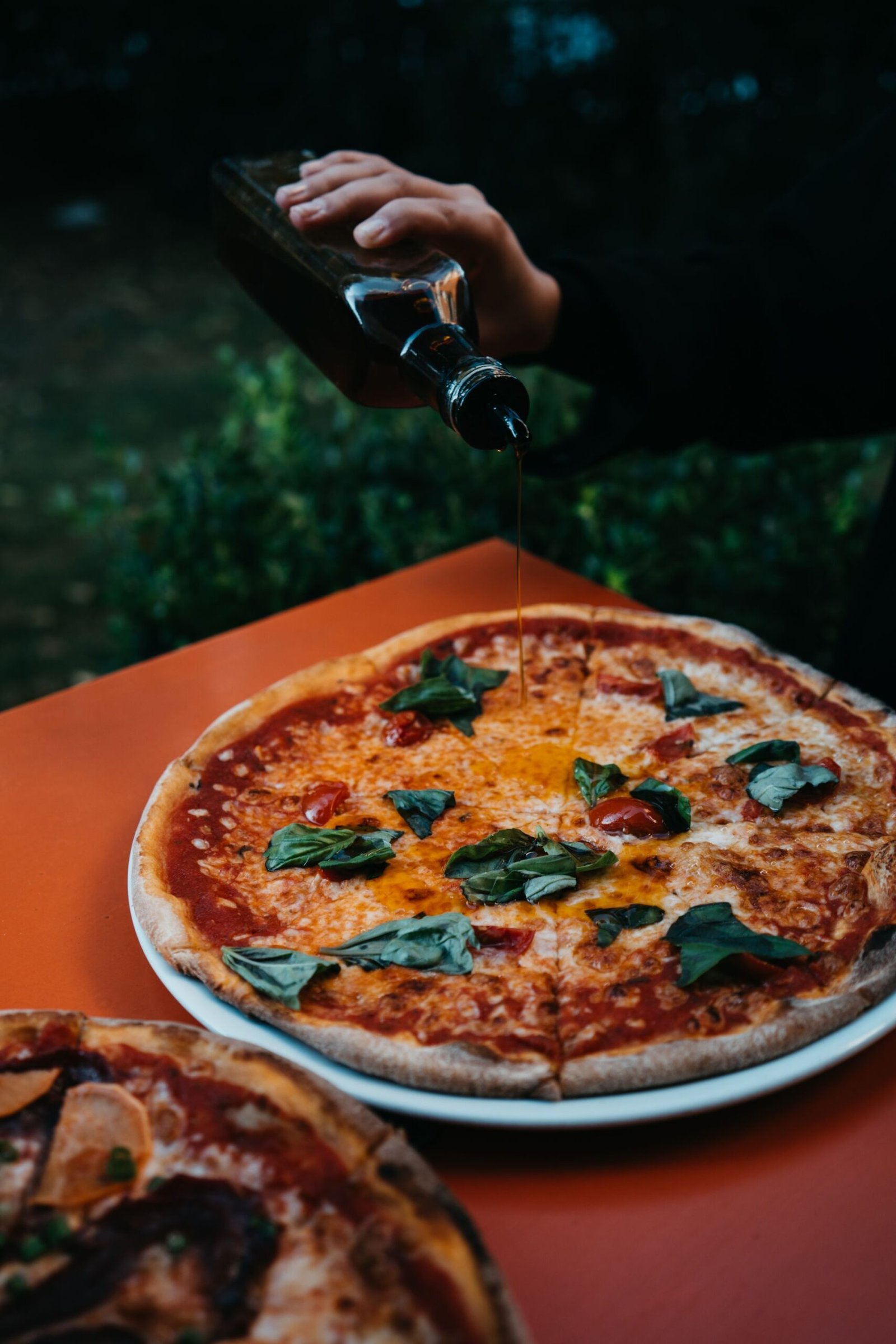 Delicious Margherita Pizza with Olive Oil Drizzle