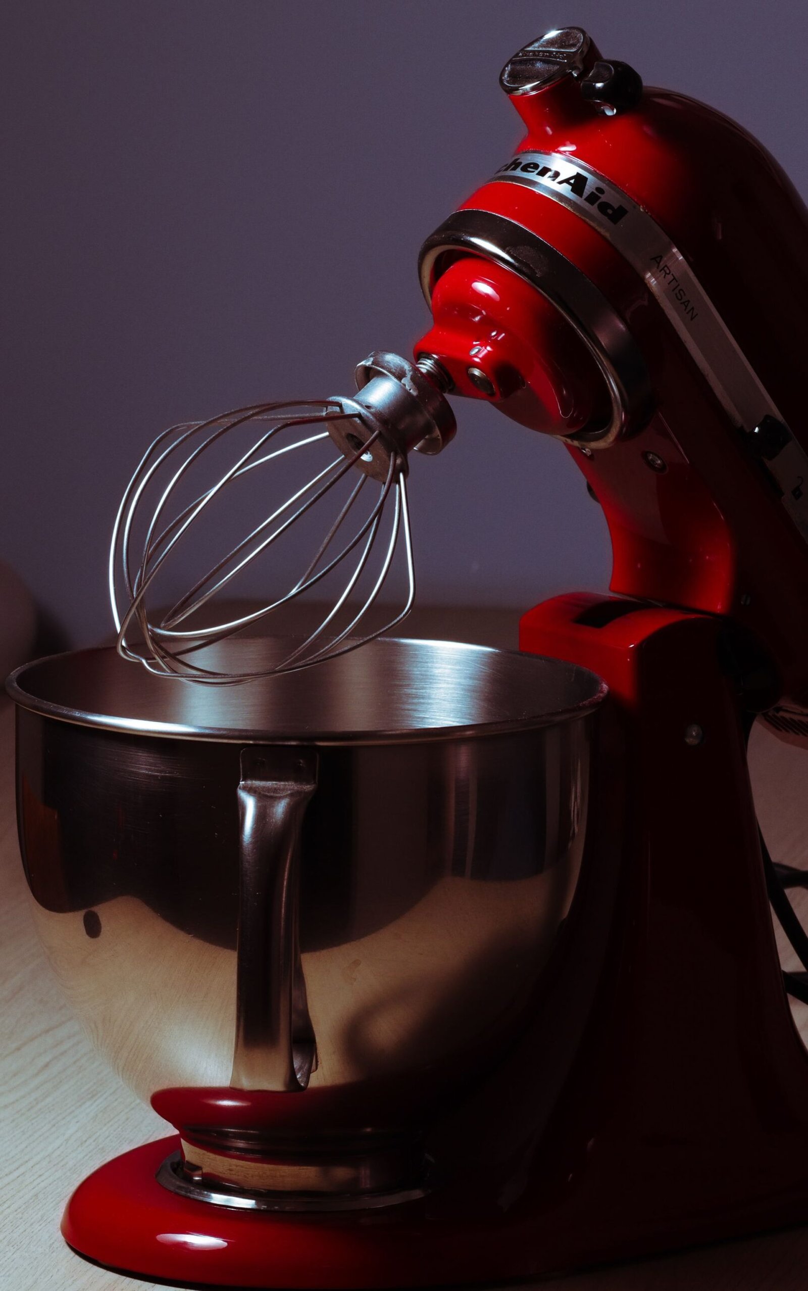 Red Steel Standing Kitchen Mixer