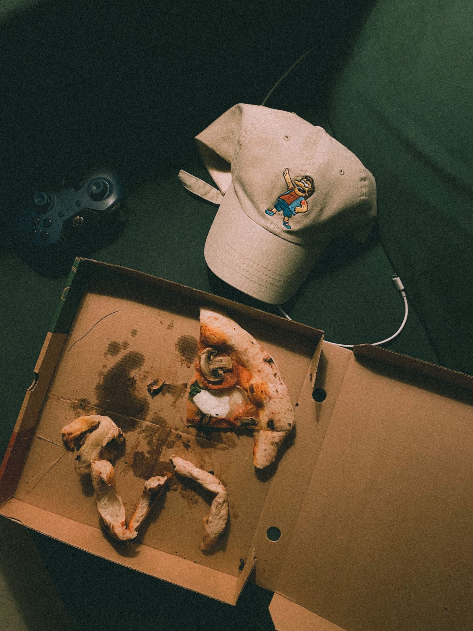 A Pizza Box and a Cap