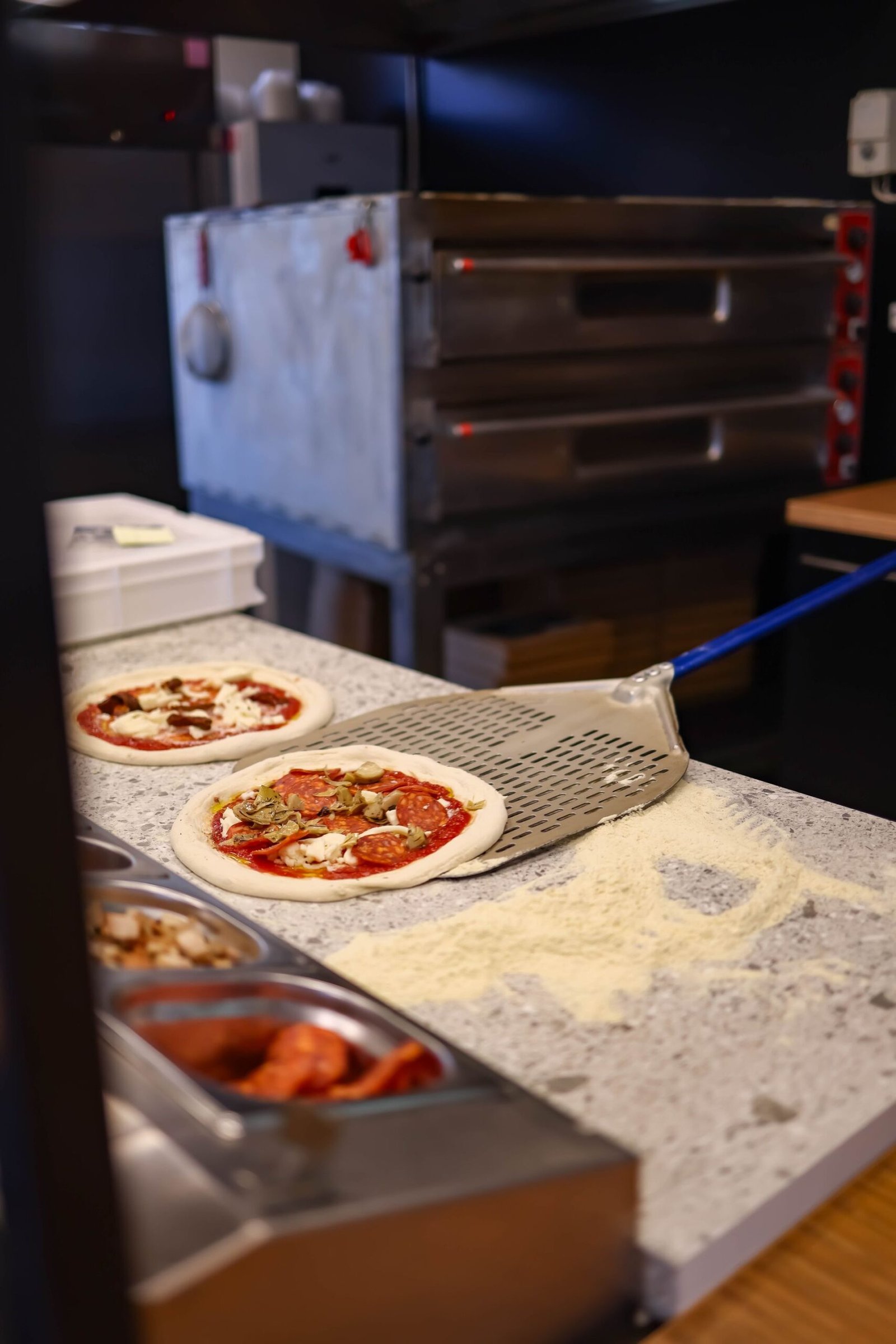 Delicious Handmade Pizza in Modern Kitchen